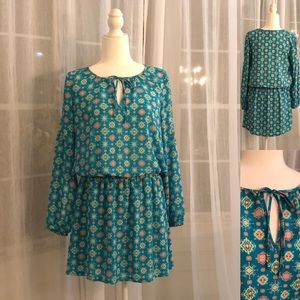 QMack Long sleeve pattern dress  polyester Size S